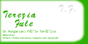 terezia fule business card